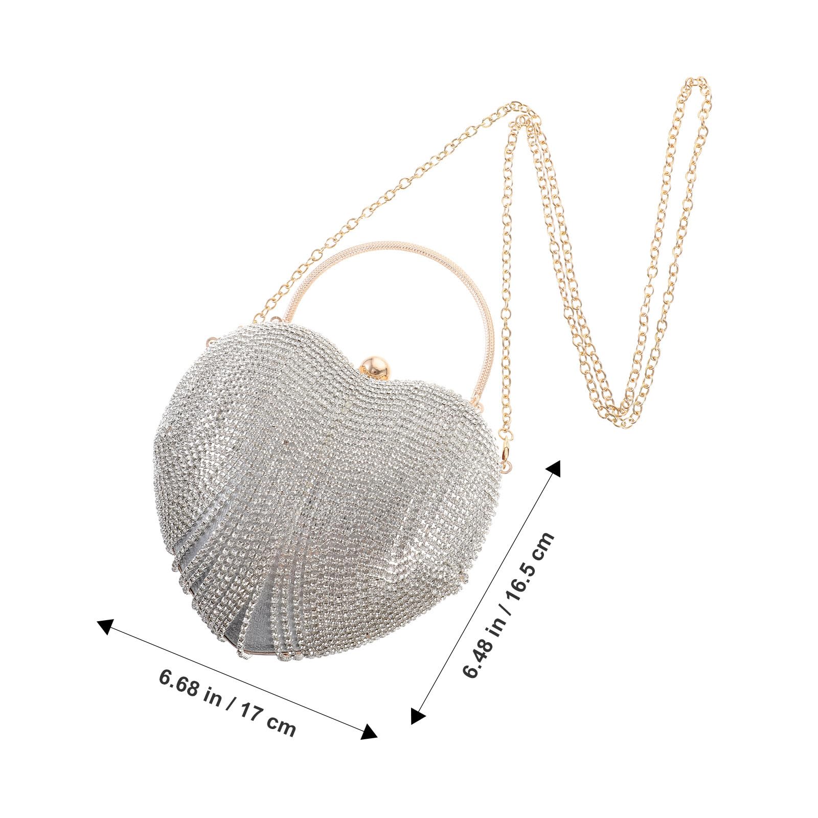 Artibetter Bolso de Noche Tipo Clutch para Mujer con Cadena Desmontable
