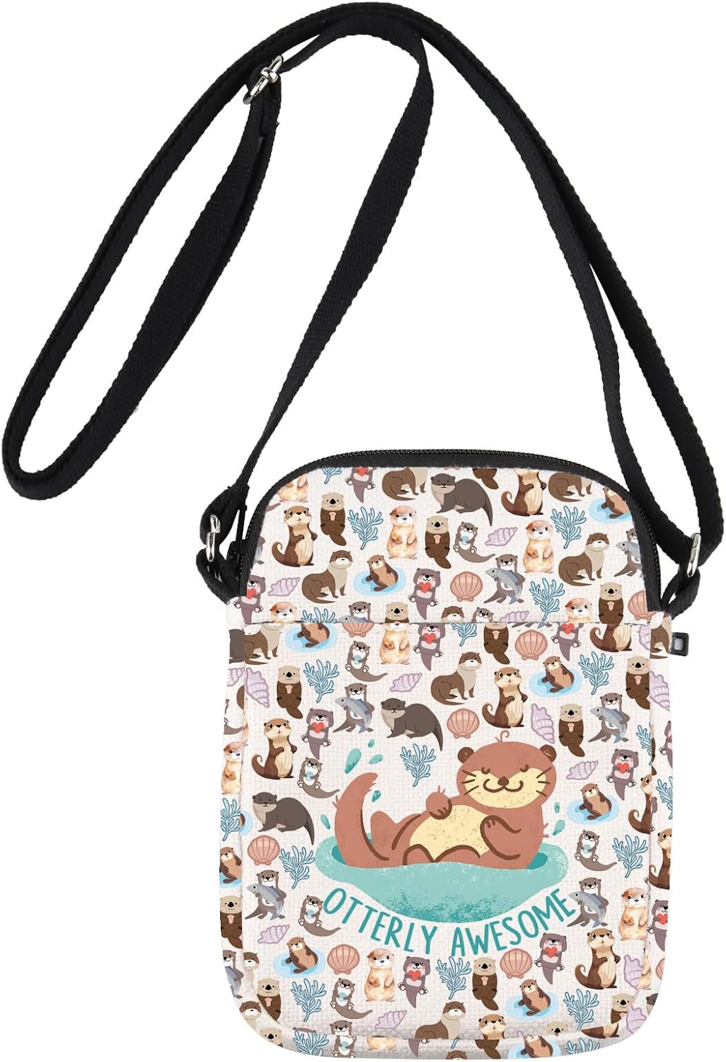 JNIAP カワウソ クロスボディバッグ カワウソ愛好家ギフト カワウソ 素晴らしいギフト ラッコ ショルダーバッグ