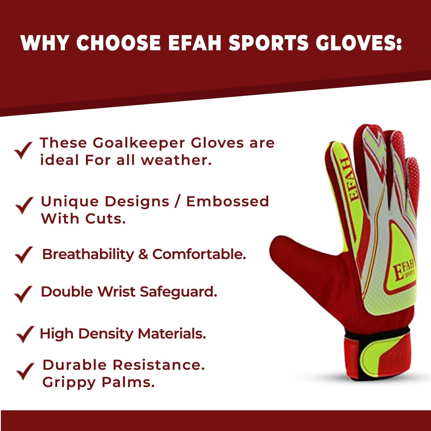 Soccer Goalie Goalkeeper Gloves for Kids Boys Children Football Gloves with Strong Grips Palms - Image 5