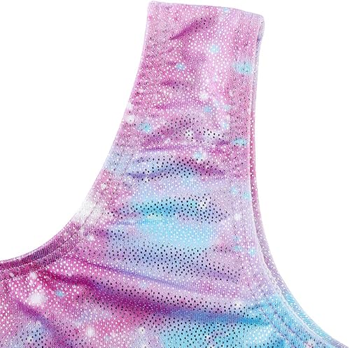 Miniatura 3 de HOZIY - Leotardos de manga larga para niñas, de gimnasia, para niños pequeños, trajes florales de unicornio, galaxia, arco iris, patrón de rayas