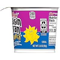 Vista 8 de Kellogg's Raisin Bran Crunch - Taza de cereales para desayuno, cereales de fibra, hecho con fruta real, original, taza de 2.8 onzas (1 taza)