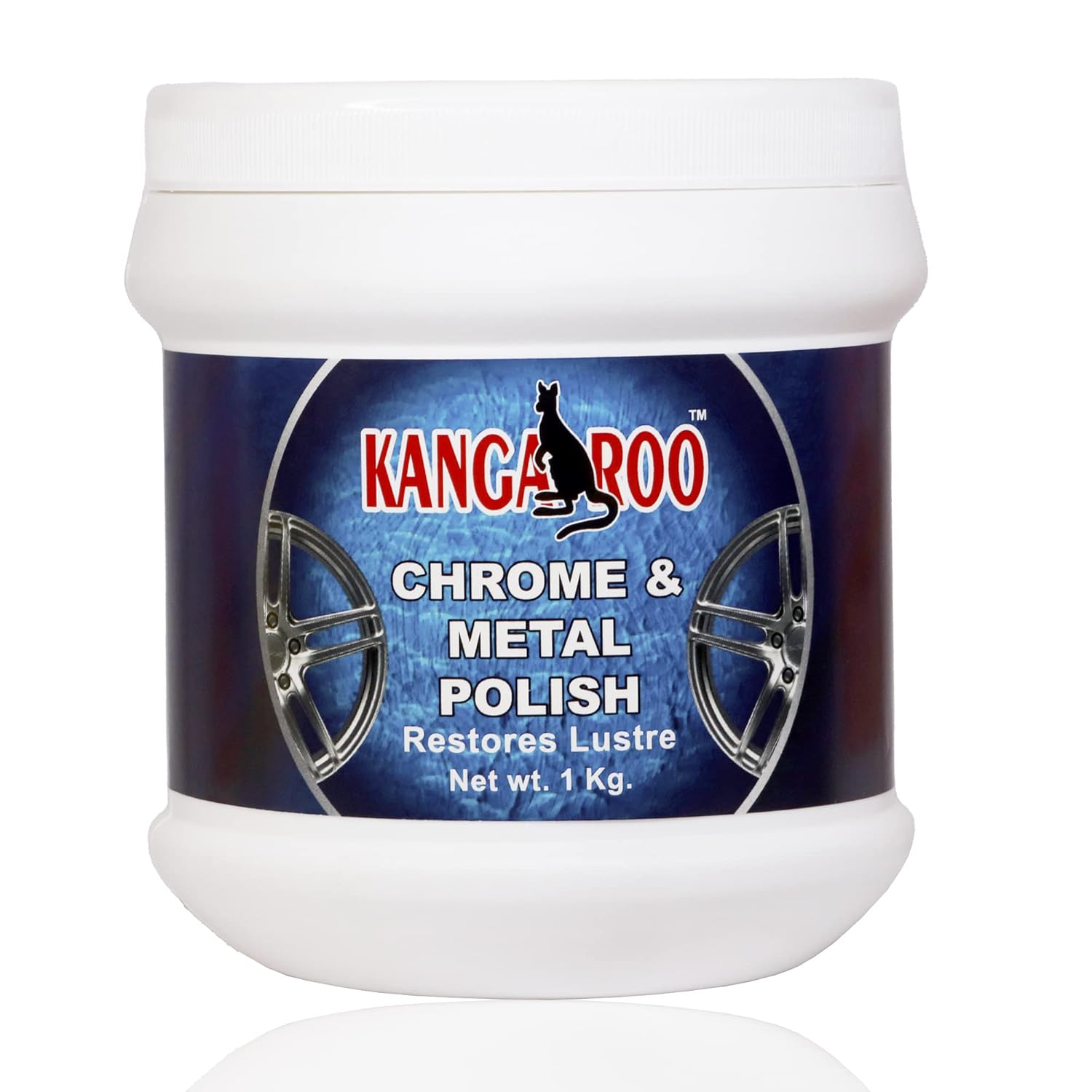 Kangaroo® Chrome and Metal Polish 1 KG For Chrome, Copper, Brass