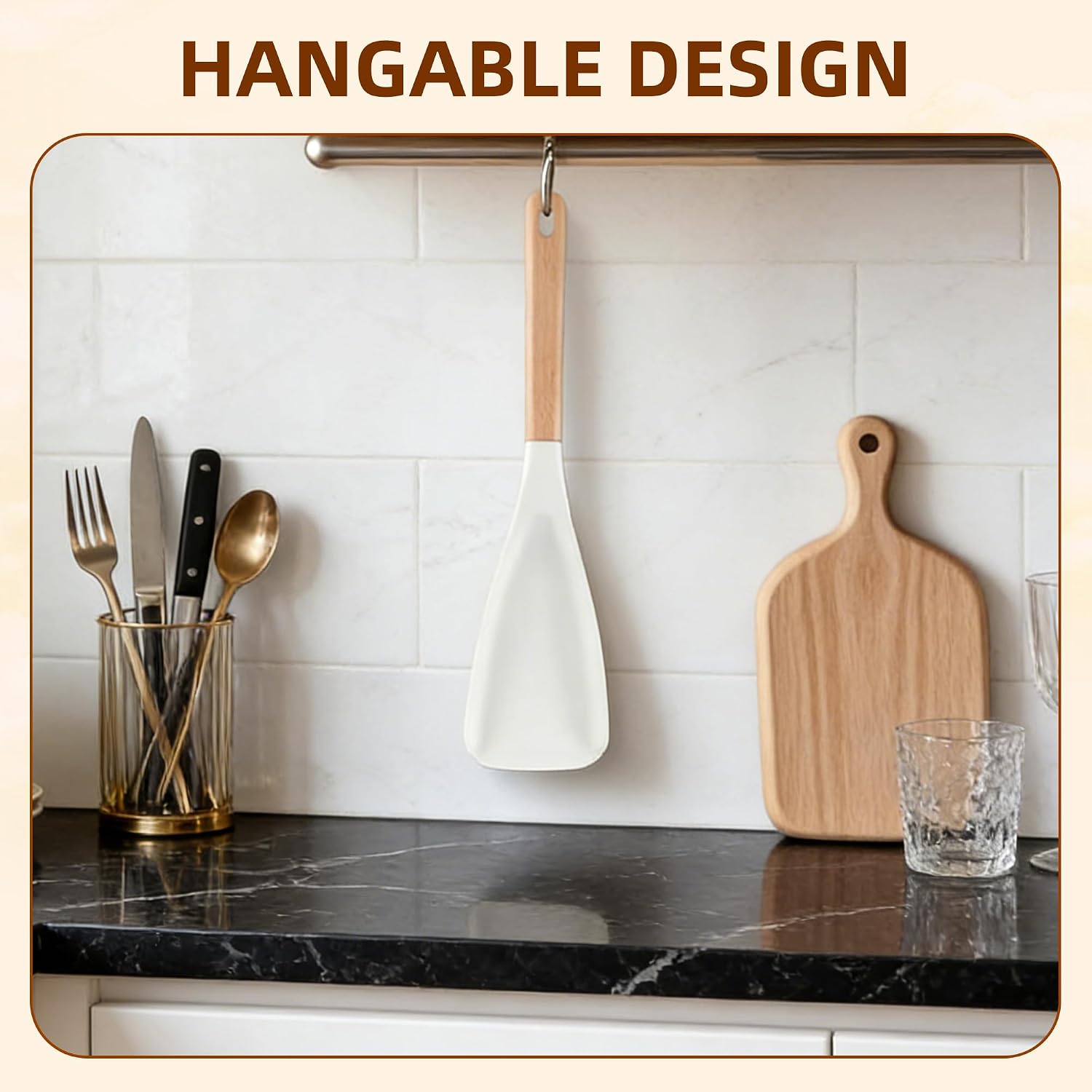 Multifunction Spatula Spoon, 2026 New Silicone Cooking Spoon for for Nonstick Cookwares, Wood Handle Spoon for Mixing, Scoop, and Scrape, Kitchen Utensils (2 Pcs)