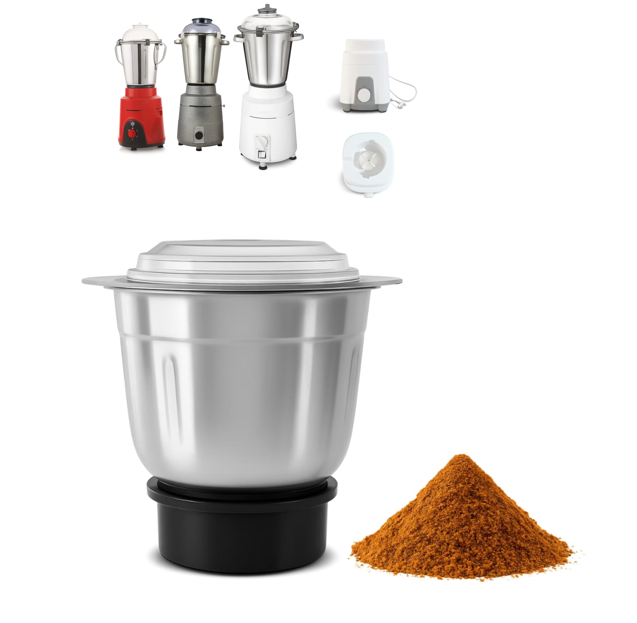 commercial mixer grinder jar 1000ml (1 litre) – heavy duty stainless steel jar for juicer mixer grinder, compatible with multiple brands"