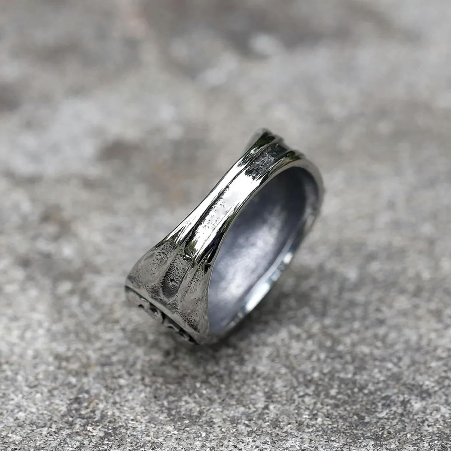 New Men's Rings Halloween Gothic Funny Devil Skull Punk Fashion Jewelry Vintage image 4