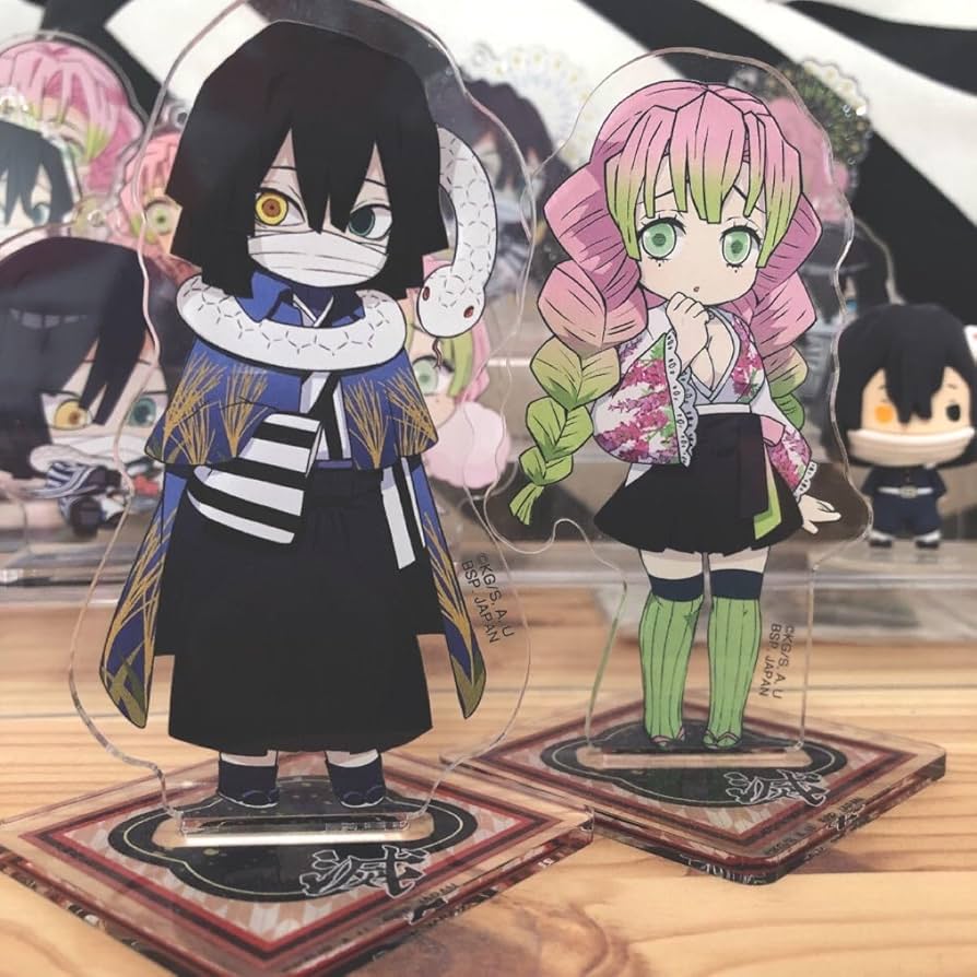 Amazon.co.jp: 鬼 滅 ナムコ限定 伊黒小芭内 甘露寺蜜璃 彩典 アクリル