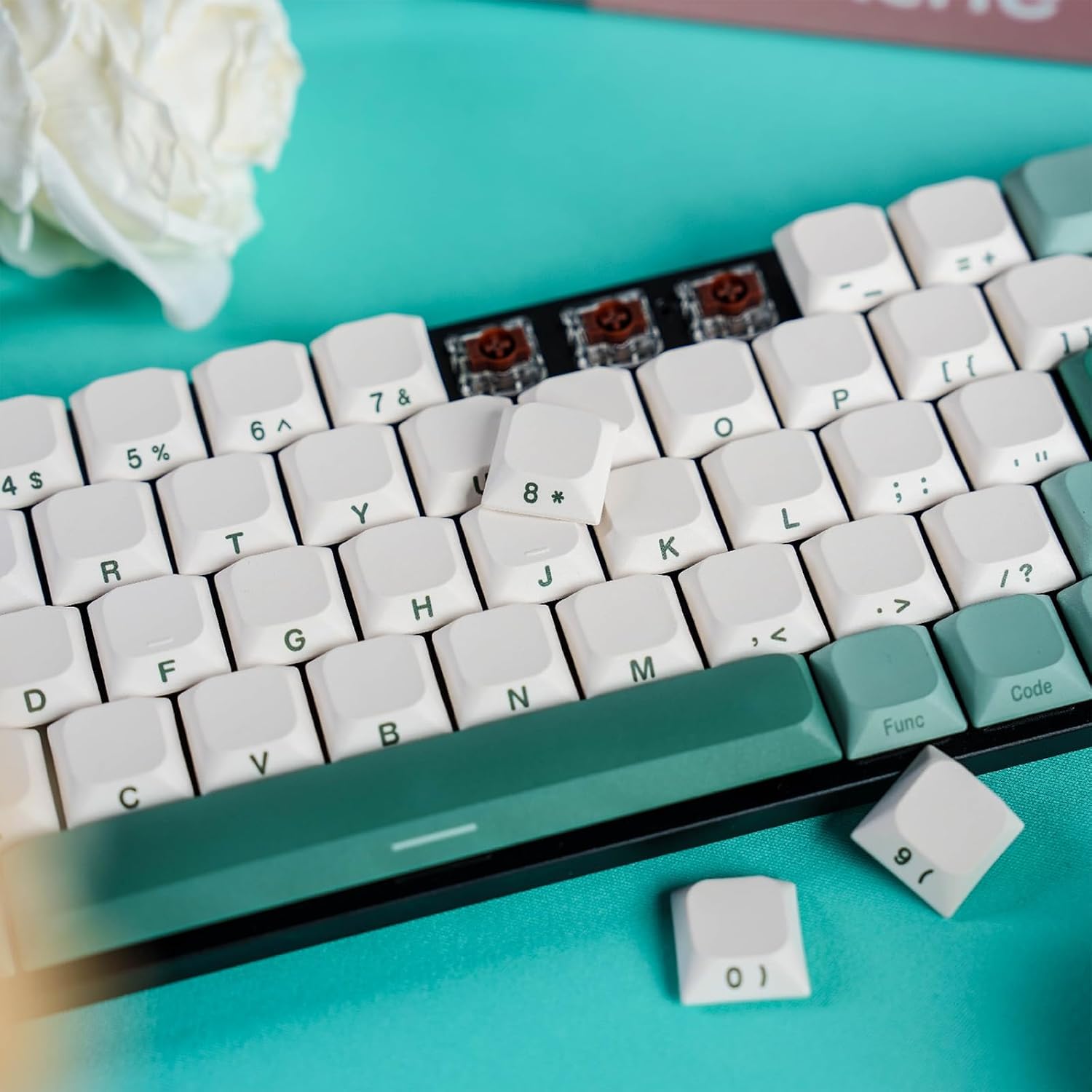 GATERON Low Profile Keycaps, Nature Series PBT Keycaps 135 Keys Set(Oasis)