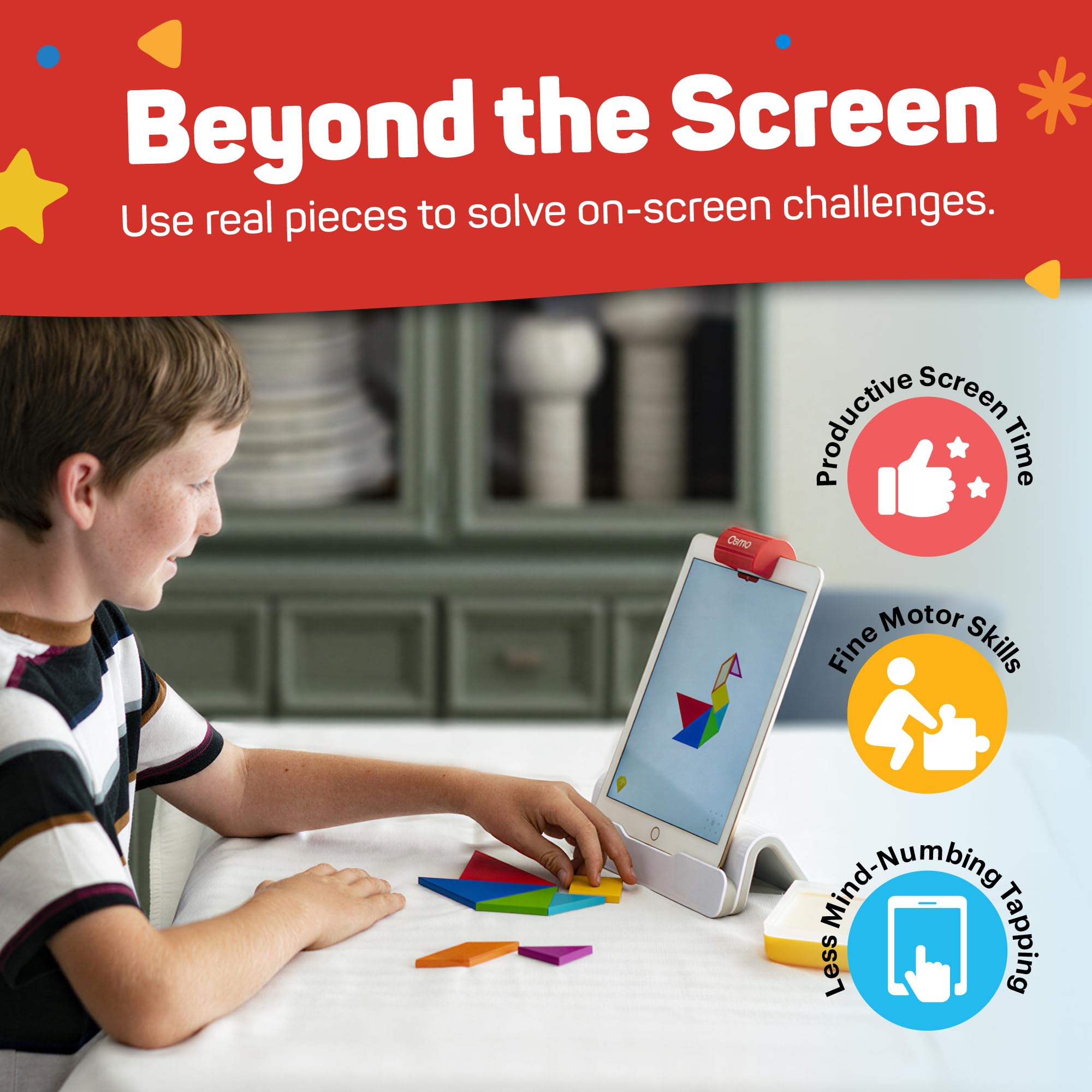 Osmo Genius Kit, Ages 6-10, 5 STEM Learning Games, Spelling & Math, iPad — Amazon image 4