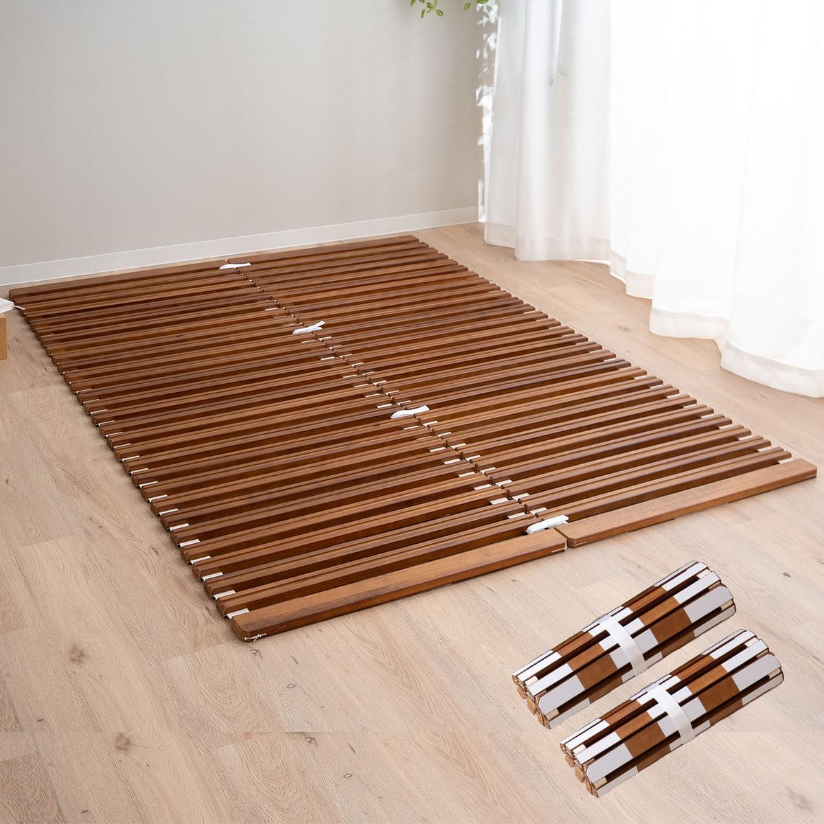 Amazon.com: EMOOR Wood Roll-Type Slatted Bed OSMOS Queen for