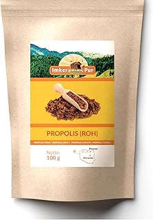 Propolis de ImkerPur, brute, 100 g, antibactérienne, sans résidus, provenant directement du rucher