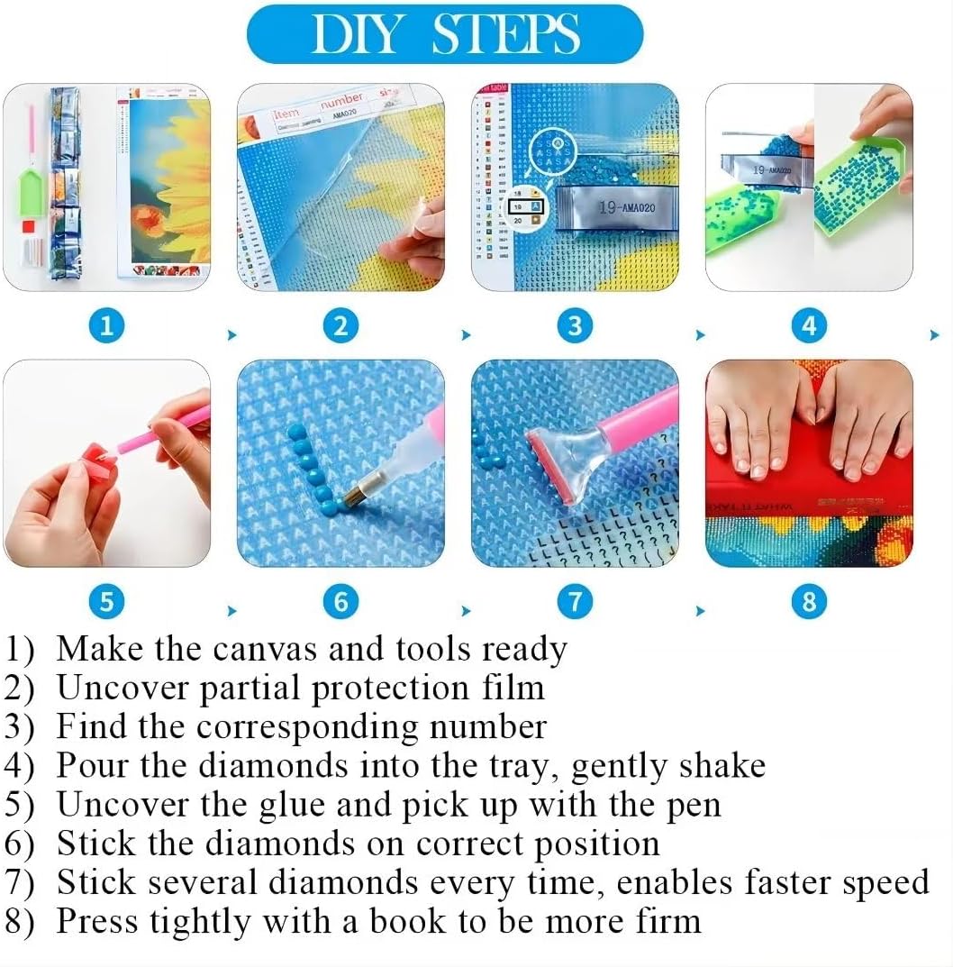 Ostrich Diamond Painting Kits 5D Diamond Art Kits for Adults Beginner, Large Size (48x24 Inch), DIY Paint by Numbers, Diamond Dots, Crystal Rhinestone Arts Embroidery Craft, Room/Home/Wall Decor, d417