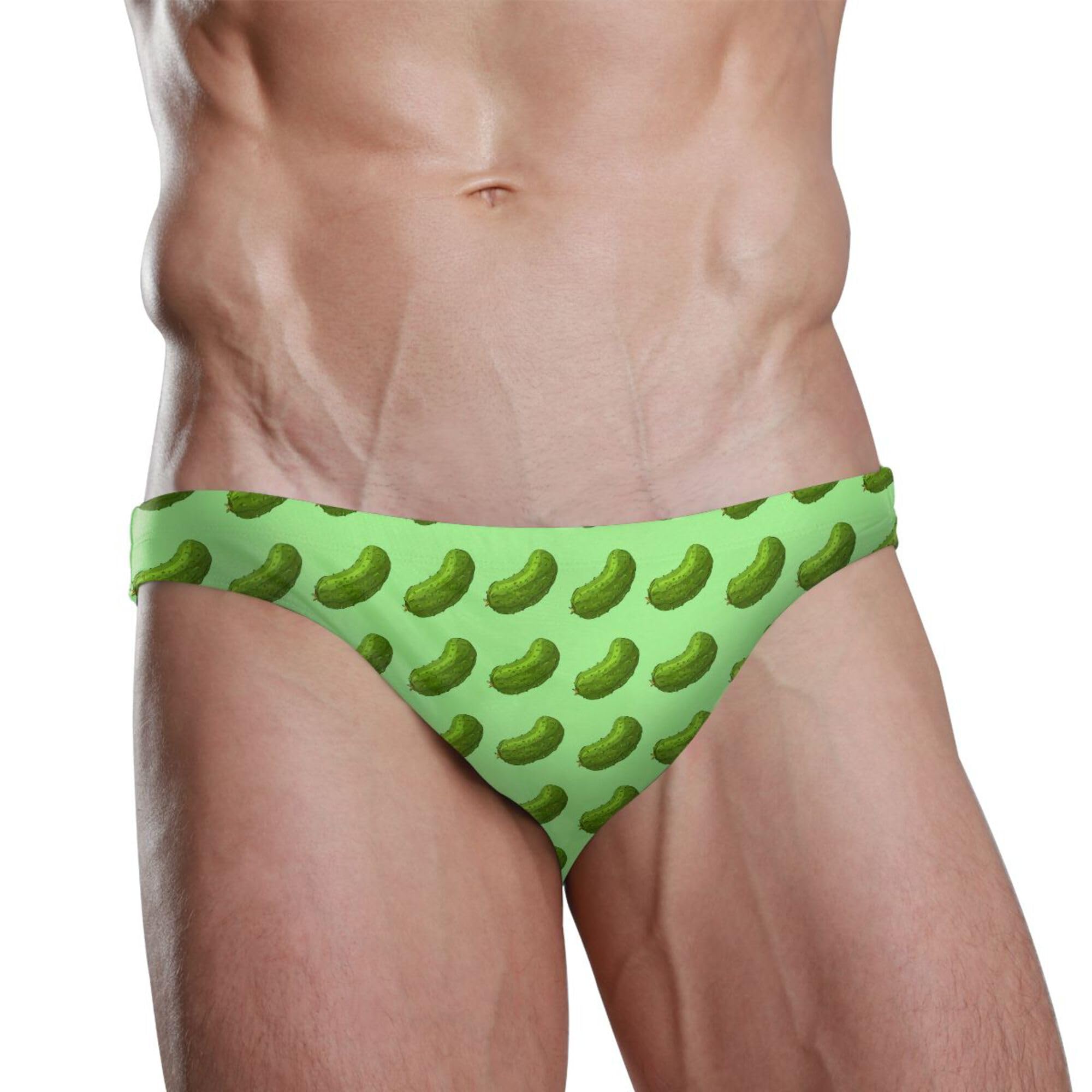 Cucumber Vegetable Swim Briefs for Men Swimsuit Bikini Swimwear XXXL B0404849