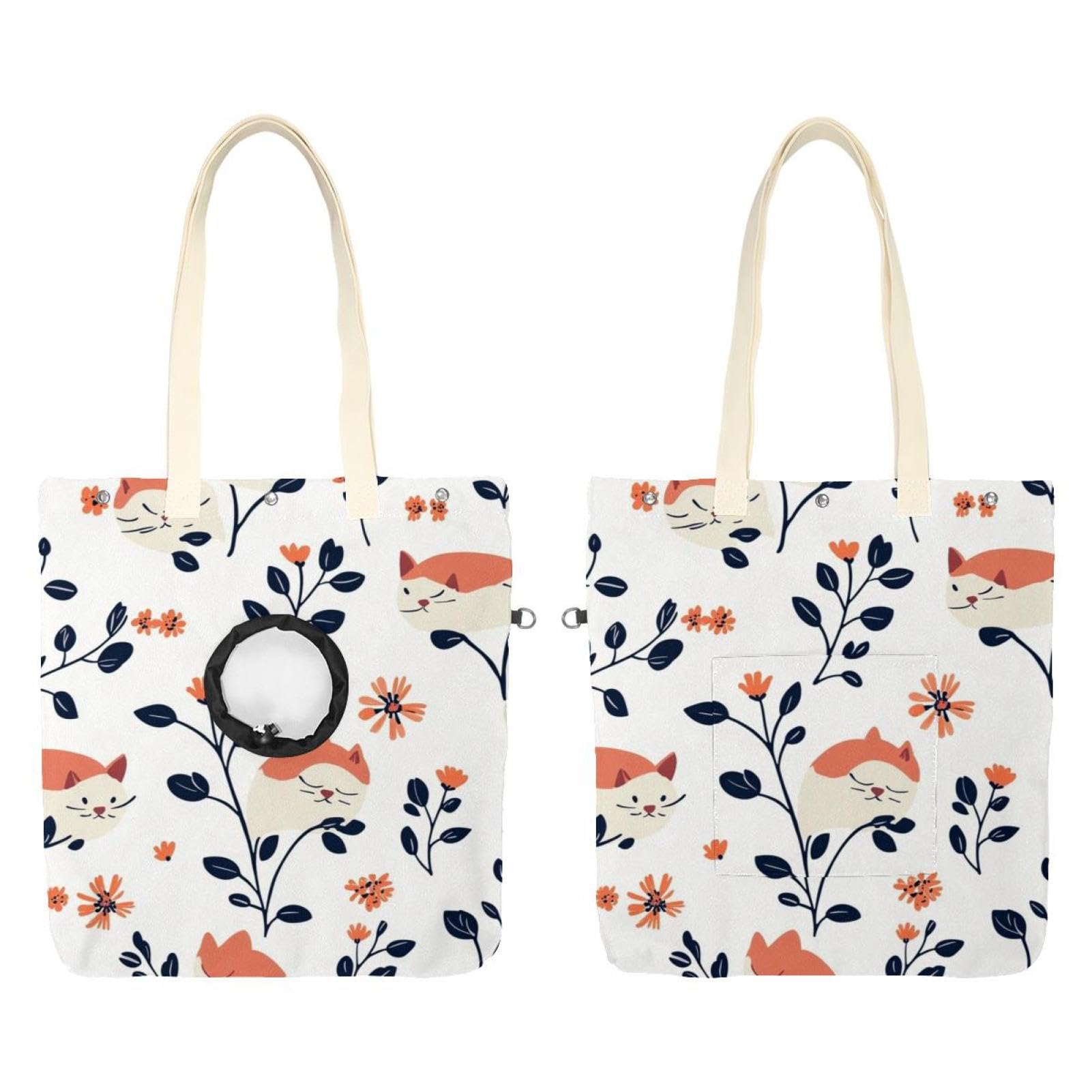 Bolsa de hombro de lona para mascotas que soluciona tus viajes