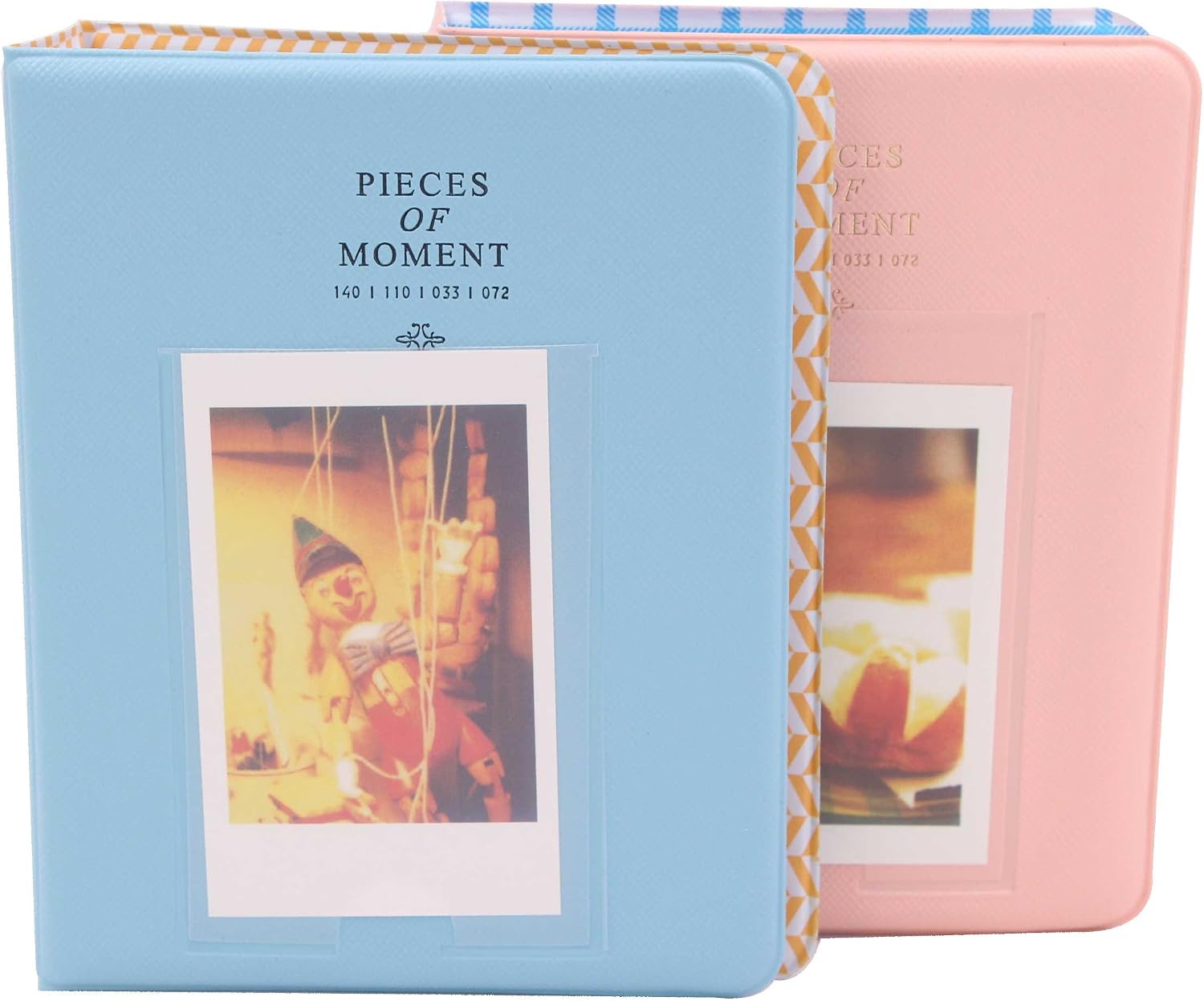 64 Pockets Instax Mini Photo Album for Fuji/Fujifilm Film 7s 8 8+ 9 25 26 50s 70 90 SP 1, Instant Camera Polaroid Z2300 Pic-300P Name Card Picture Accessories, Wedding Photos (2, Blue+Pink)