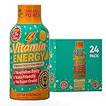Vitamin Energy Immune+ Extra Strength Energy Shot Pineapple Punch 24 Pack, 260mg Natural Caffeine, B-Vitamins, Citicoline, Green Tea, Immunity & Focus Support, Zero Sugar, Gluten-Free 1.93 fl oz