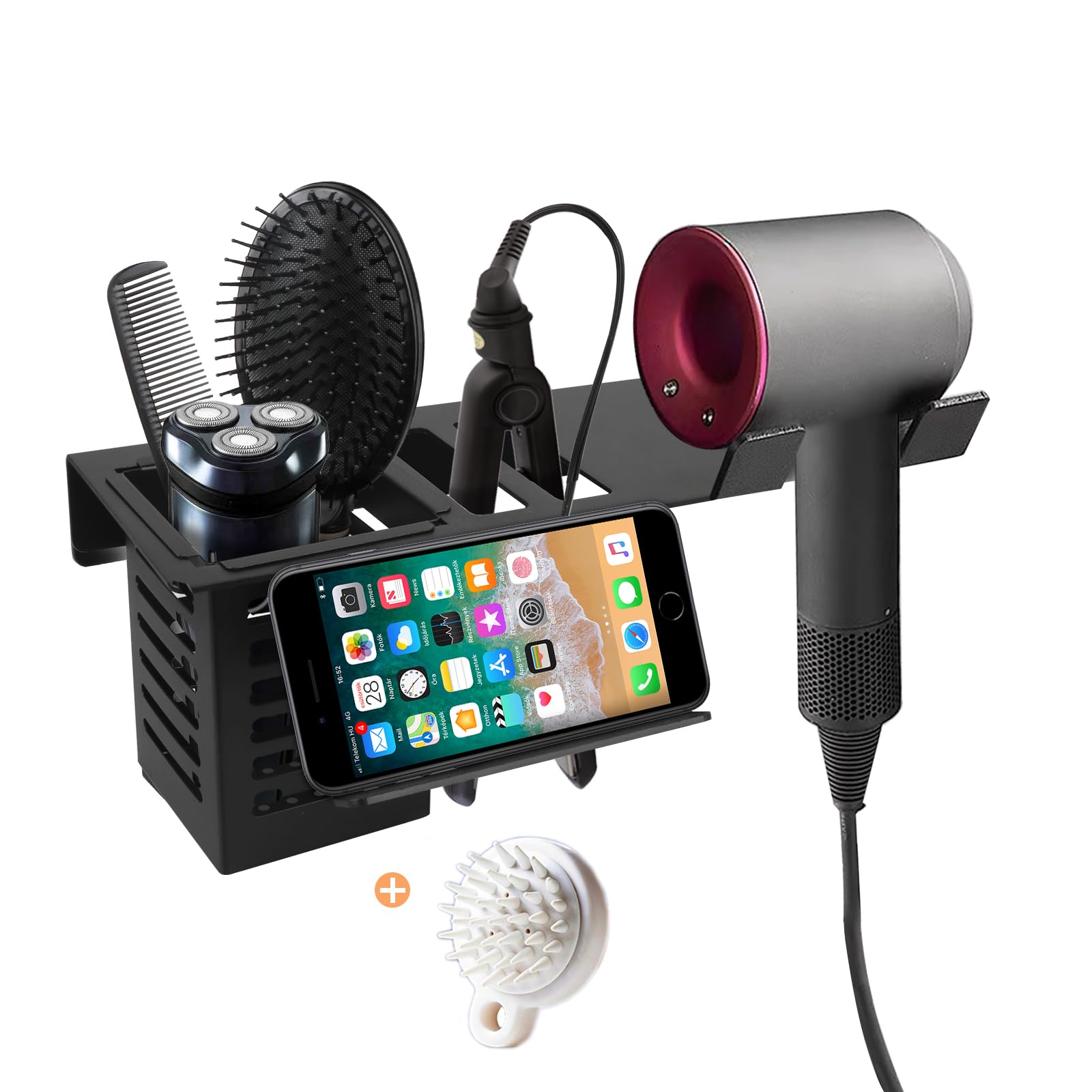 Airwrap Aufbewahrungshalter Kompatibel mit Dyson Airwrap Wandhalterung Lagerregal für Lockenstab Aufsätze und Complete Styler