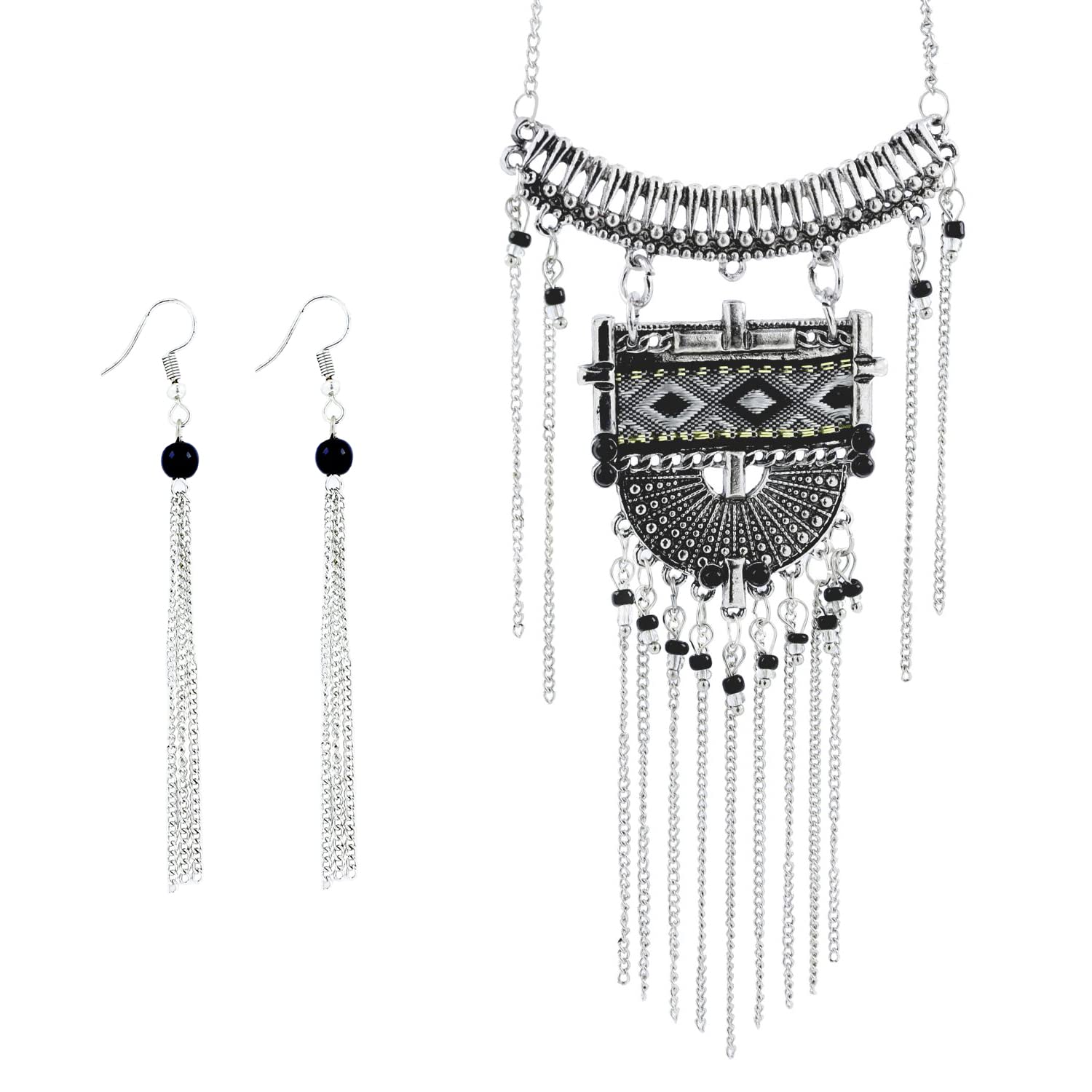 See full amazon price history chart for Zivom® Filigree Oxidised Afghani Bohemian Tribal Black Beads German Silver Curb Long Chain Necklace Earring Set Girls Women Zivom® Filigree Oxidised Afghani Bohemian Tribal Black Beads German Silver Curb Long Chain Necklace Earring Set Girls Women (B0BTY7HGPK) Amazon Price History, Amazon Price Tracker