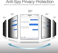 Vista 3 de BoxWave Screen Protector Compatible with IVC Displays NP-7154S Capacitive - ClearTouch Anti-Glare Privacy (2-Pack), Privacy Screen Protector