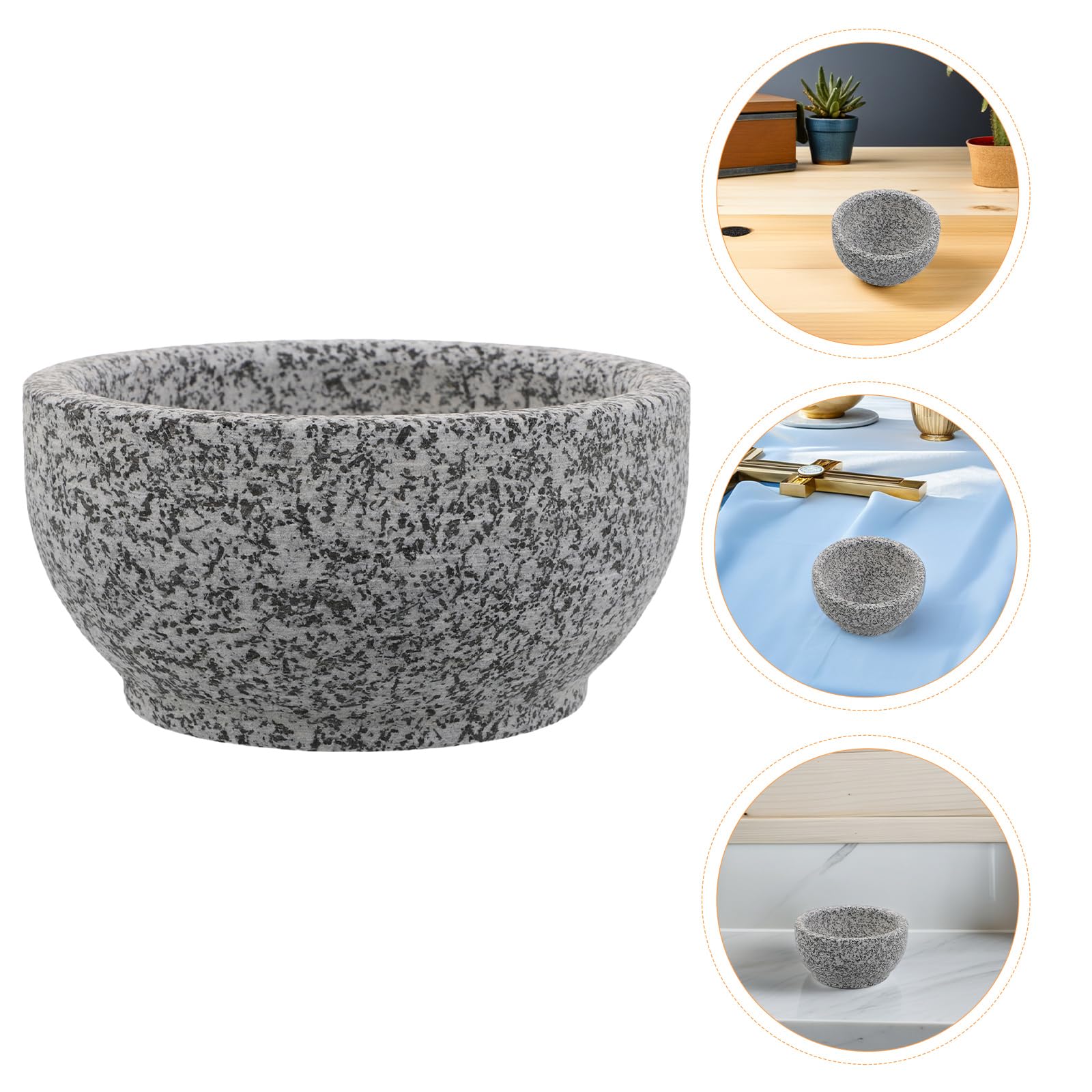 FOMIYES Sauna Aromatherapie Steinschale 14cm aus Stein, Hitzebeständig | Heimsauna und Professionelle Dampfräume, zur Aufbewahrung Ätherischer Öle, Zubehör für Spa und Sauna