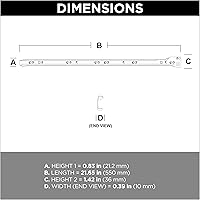 Vista 6 de Franklin Brass Rieles de Cajón de Cierre Automático de 22" Montaje Inferior, 5 Pares (10 Piezas) Gabinete, Capacidad de 50 lb Herrajes de Cajón