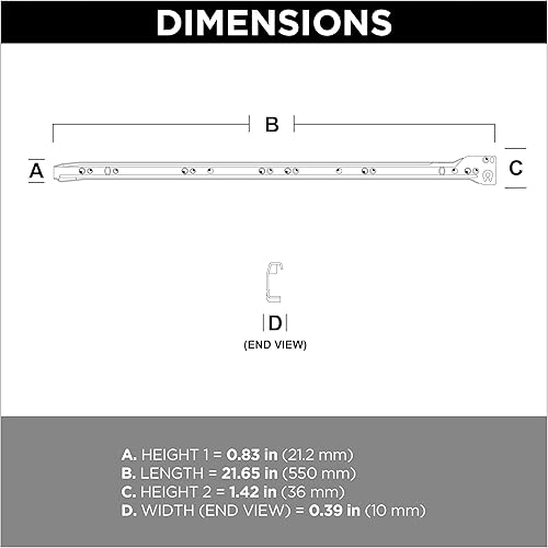 Miniatura 6 de Franklin Brass D68822K-W-B Deslizador de cajón de montaje inferior con cierre automático de 22 pulgadas, blanco, 5 pares