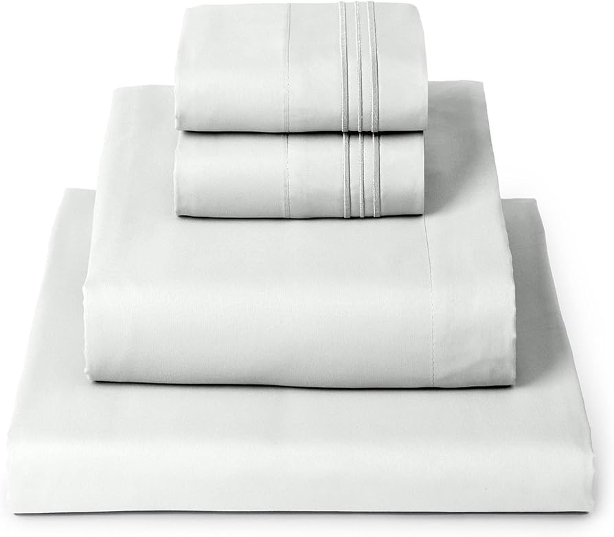 Mellanni King Sheets Set - 4 PC Iconic Collection Bedding - Hotel Luxury, Extra Soft, Cooling Bed Sheets - Wrinkle, Fade, Stain Resistant (King, Ivory)