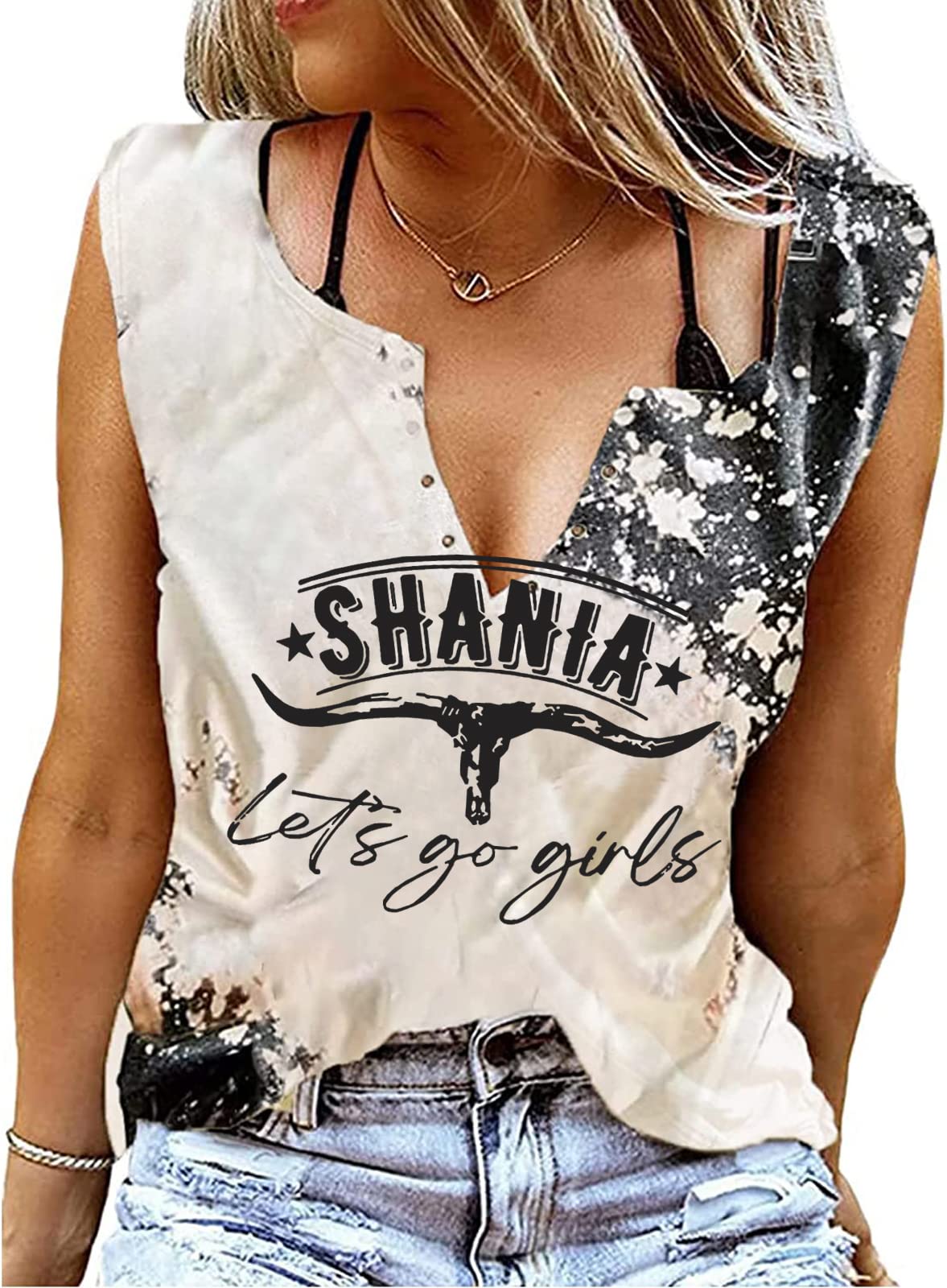 Western Rodeo Tank Tops Women Country Music Shirt Funny Boho Sleeveless Vest T Shirt