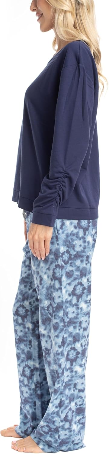 MUK LUKS Sweater Weather Women's Pajama 2-Piece Set, Super Soft Long Sleeve Shirt and Pants, Pijama De Mujer - Image 4