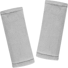 SWESEN Car Seat Strap Cover for Babies, Soft Car Seat Belt Covers, Mink Car Seat Strap Shoulder Pads Boys, Grey