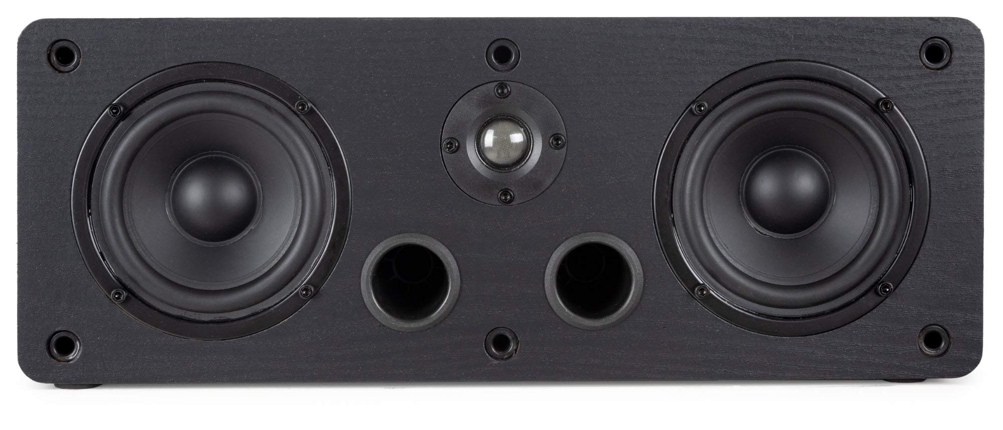 McGrey CS-440 BK Set Diffusori da Scaffale - Coppia Satelliti HiFi Multifunzionali per Sistema Surround, Musica e Home Cinema - Diffusori Center Full-Range a 2 Vie con 40W RMS - Nero
