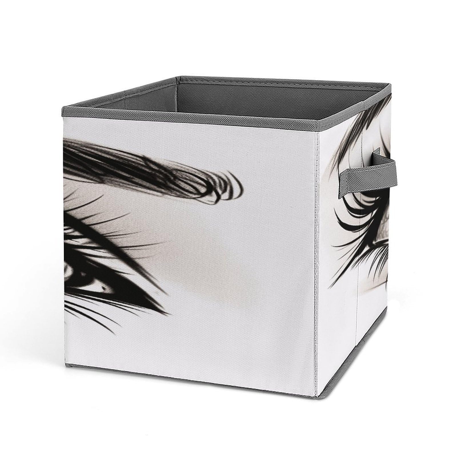 Fodpand Style Eyelash Storage Cubes Foldable Decorative Fabric, Storage Bins Baskets With Handles, Closet Organizers And Storage For Home, Office,Closet, Clothes