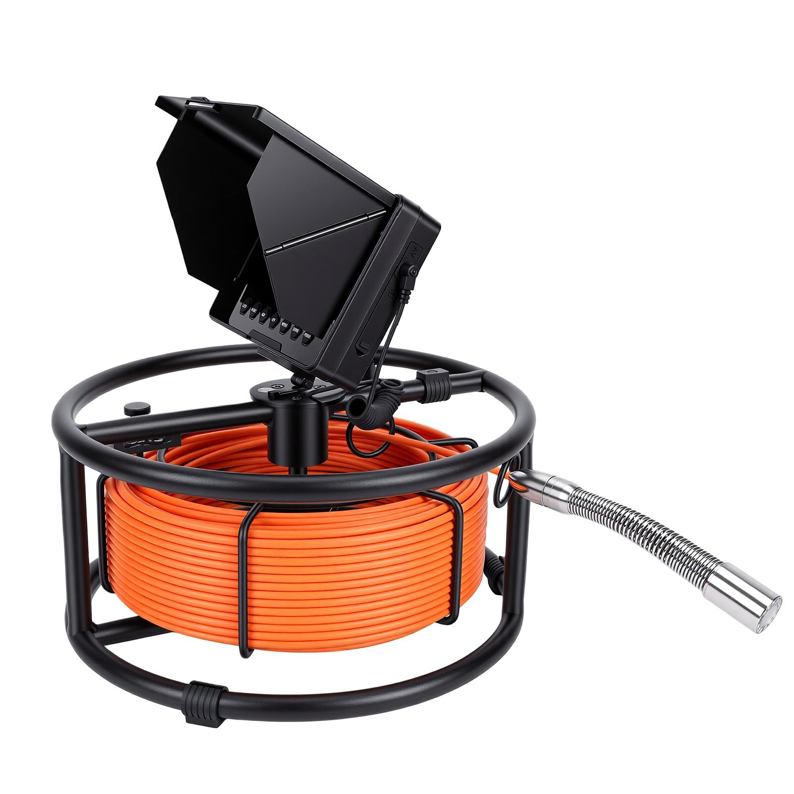 Cámara de Inspección de Tuberías de Alcantarillado Industrial con Monitor de 4,3 Pulgadas, Grabación DVR con Endoscopio Impermeable IP68, Batería de 8500 MAh para Inspección de Tuberías