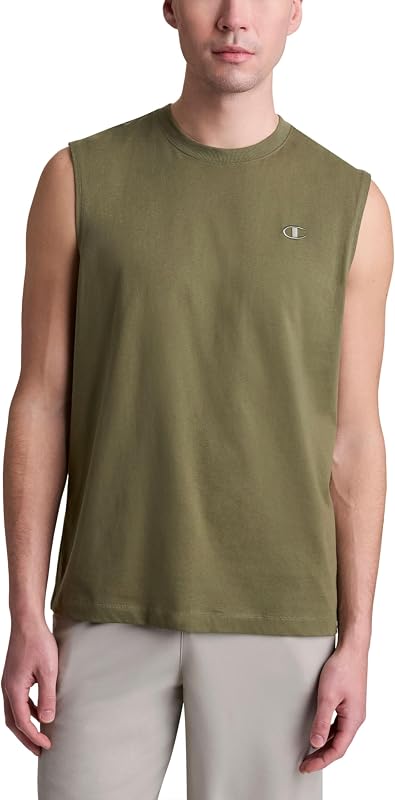 remera Champion Muscle Tank para hombre, remera clásica con estampado gráfico, remera sin mangas para hombre (Reg. O grande y alto)