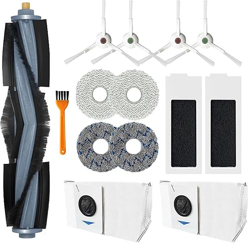 Piezas de repuesto para ECOVACS DEEBOT T20 Omni Robot Aspirador, 1 cepillo de rodillo principal, 4 cepillos laterales, 2 filtros Hepa, 2 bolsas de