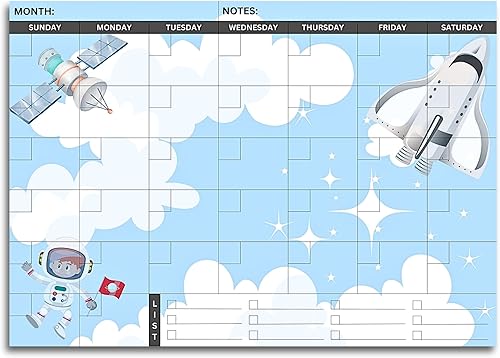 Miniatura 2 de Calendario magnético para nevera, pizarra blanca de borrado en seco, gráficos coloridos, alto rendimiento, excelente resistencia a las manchas, 16.5
