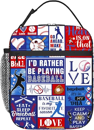 Vista 8 de Lonchera de mariposa azul para mujeres, niñas, niños, adolescentes, bolsa de almuerzo aislada, reutilizable, portátil, para picnic, trabajo, viajes