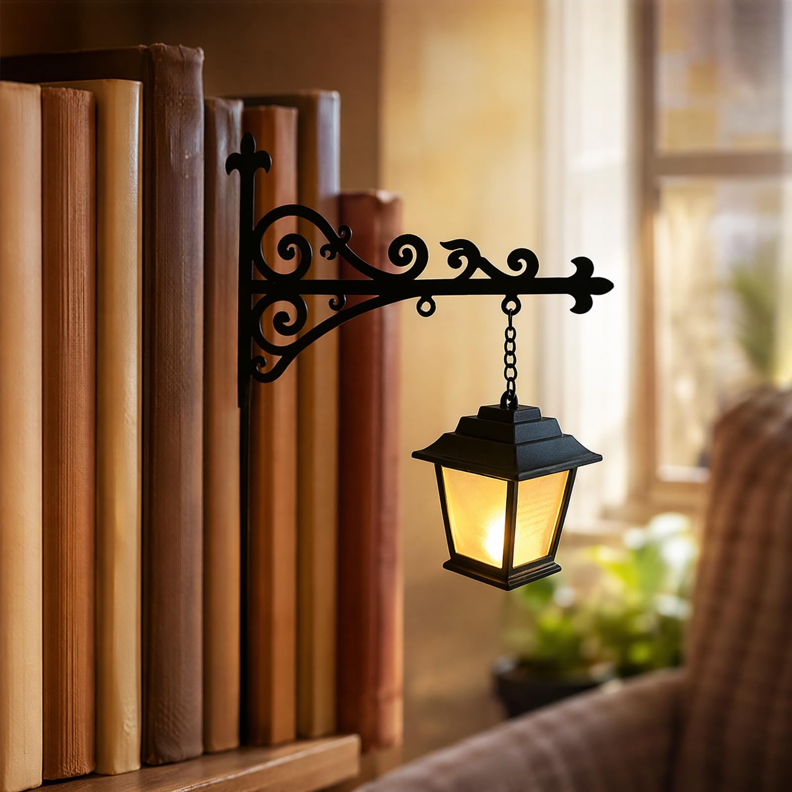 Library Lantern Mini Bookshelf Lamp Multifunctional Decorative Bookshelf