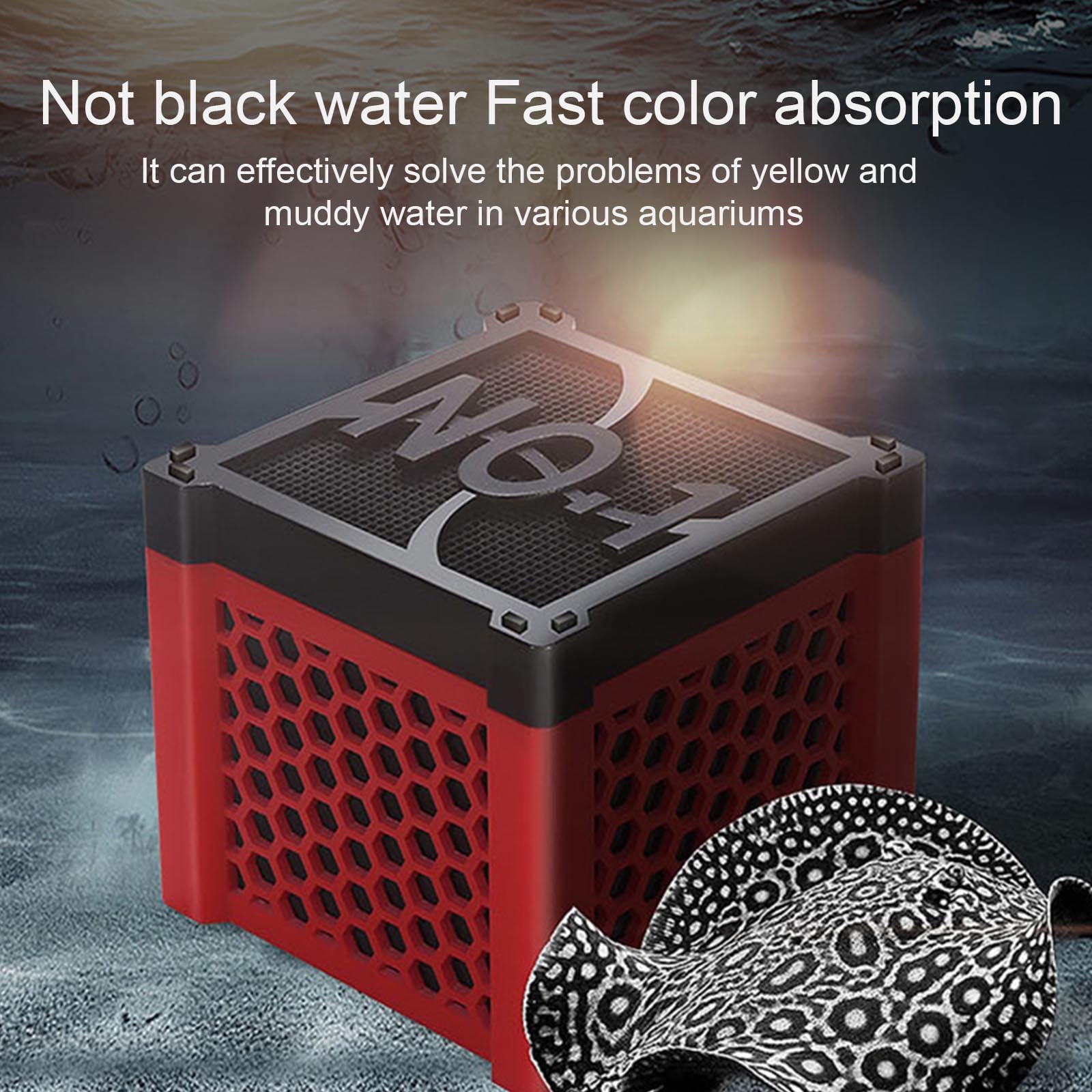 Pure Cube - Filtro de agua para purificador de caballo, acuario ecológico con estructura de panal para acuario, estanques, pecera, purificación (2 unidades, azul)