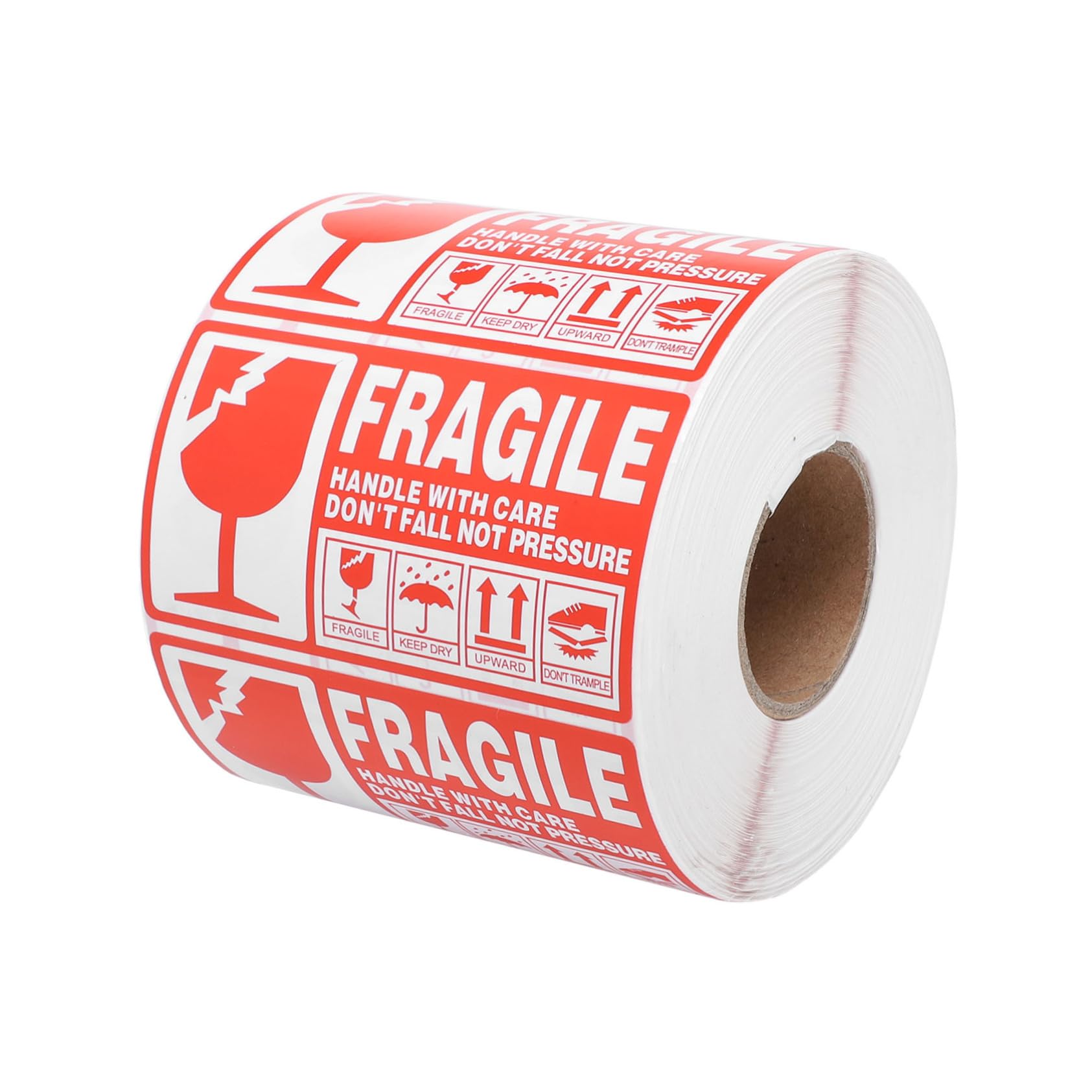 Autocollant D’avertissement Fragile Rouge, 1 Rouleau, Adhésif Cuivre