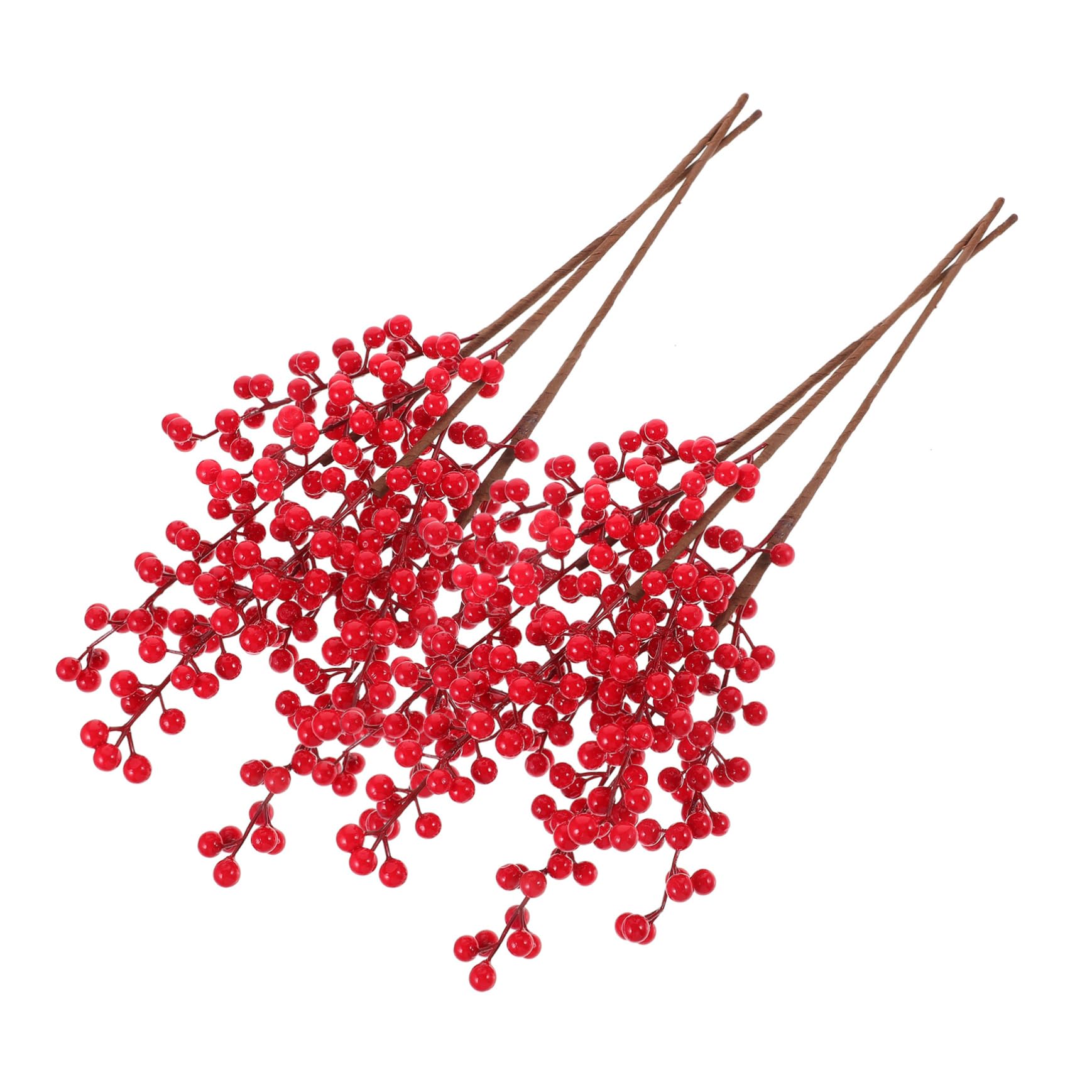 Ramo De Bayas Artificiales Rojas 6 Piezas Tallos De Baya Falsos Espuma Decoración Navideña para Bodas y Fiestas Hogar y Jarrón