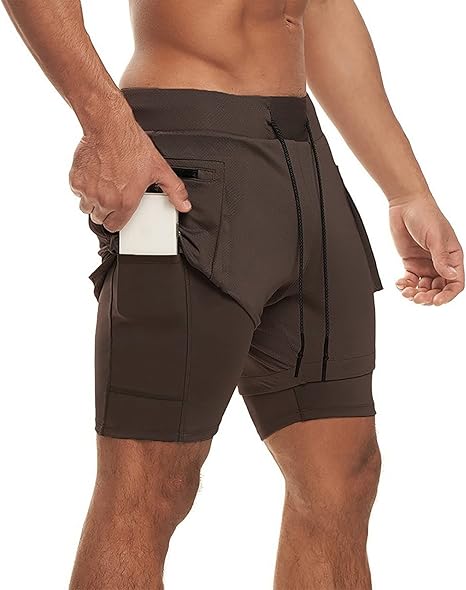 BAInuai Pantaloncini Elastici In Vita Da Uomo Tinta Unita Leggeri A - Foto 11