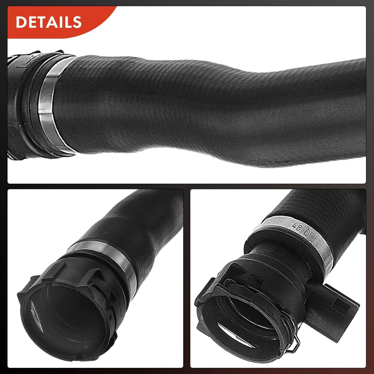 A-Premium Lower Radiator Coolant Hose Compatible with BMW E39 540i 1999-2003, E38 740i 1999-2001, 740iL 1999-2001, Z8 E52 2001-2003, 4.4L 5.0L, Replace# 11537505229