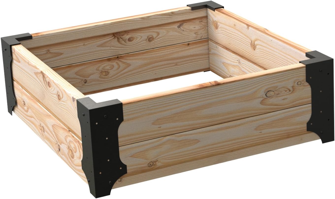Panacea 89584 Raised Garden Bed Corner Brackets Plant-Container-Accessories, Black
