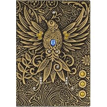 Kennedy Embossed Leather Faux Leather Travel Journals Vintage Handcraft Embossed Owl Antique Diary Notebook Daily Weekly Monthly Planner Journal T-Bronze