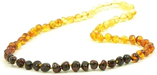 Baltic Amber Necklace - Adult Amber Bead Necklace - Rainbow Pattern Amber Beads - Multiple Lengths