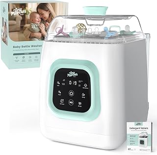 eufy Security S1 Pro 아기 젖병 세척기, 살균기 및 건조기, 내장 연수기, 최대 10병 용량, 3D HydroBlast 세척, 100°C(222°F) 스팀 살균기, 빠른 건조, 스마트 앱 제어 | 아기 젖병 세탁기, 살균기 및 건조기