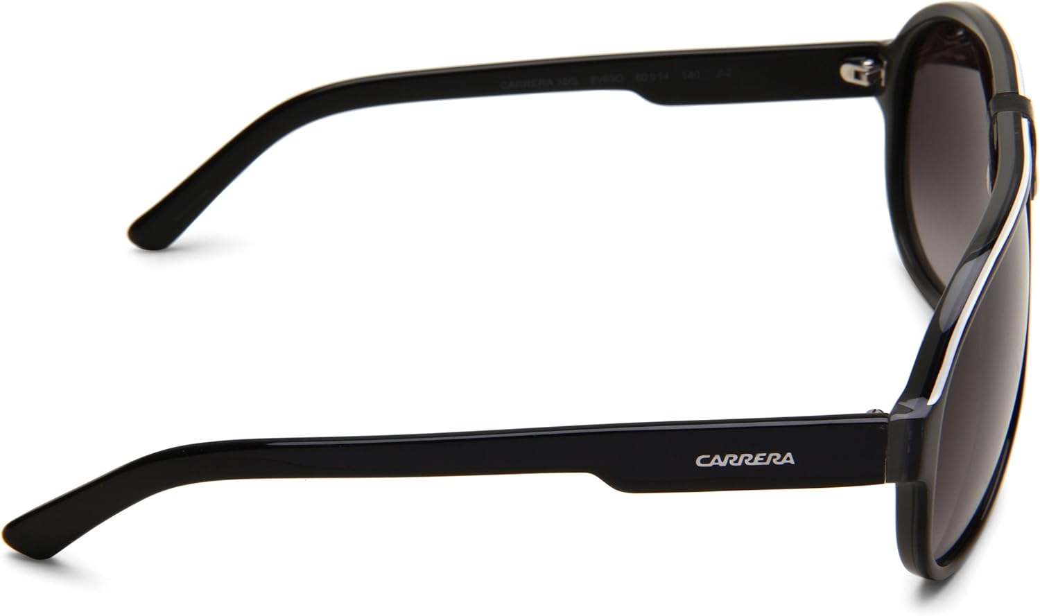 Carrera CA32/S Pilot Sunglasses, Black Cry Grey Frame/Dkgray Gradient Lens, 63 mm