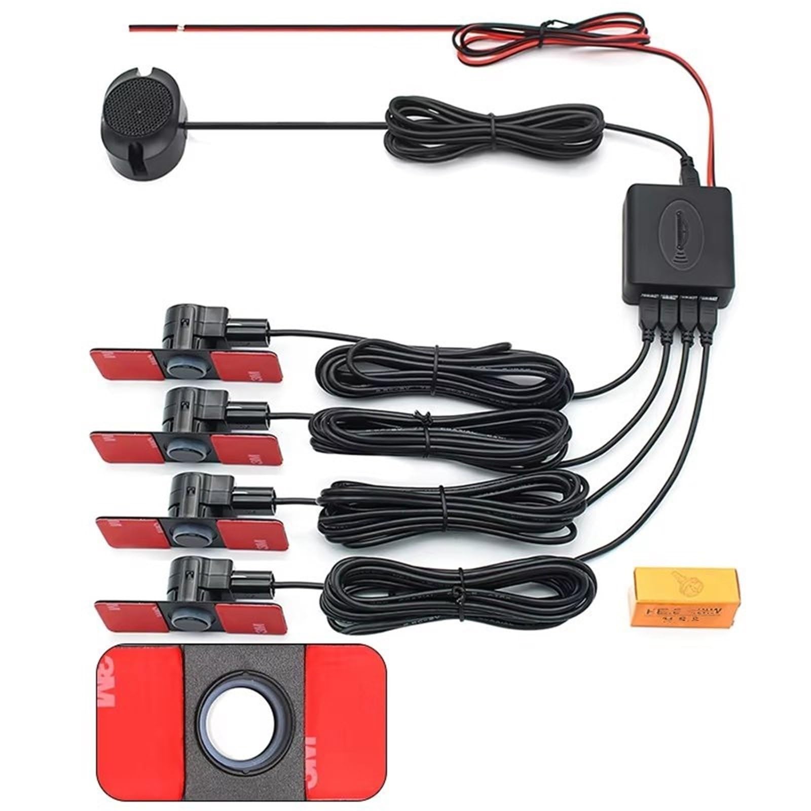 Parking Alerta Asistente Sensor Aparcamiento Coche Posicionamiento Sensores Planos 13 Mm Radar Marcha Atrás Sonido Zumbador Sonido Alarma