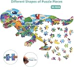 Jigsaw Puzzle pour enfants, 105 Pièces Tyrannosaure Rex puzzle Puzzle avec de grandes pièces pour l'âge des enfants 3 4 5 6 7 8, Dinosaure Puzzles Boîte et Poster, Puzzle pour tout-petit Jouets éducatifs Cadeau pour les garçons filles