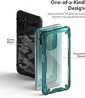 Vista 4 de Ringke Fusion-X - Funda compatible con Xiaomi Redmi Note 10, Redmi Note 10S, parte trasera transparente, resistente, a prueba de golpes, TPU